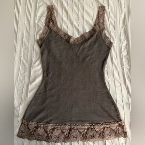 Maurices Brown Lace Trim Camisole